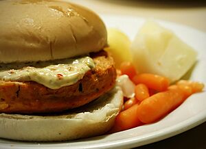 Salmon burger (cropped)