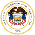 Seal of the Governor of Utah (enhanced variant)