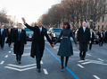 Secret Service agents protecting President Obama and First Lady Michelle Obama