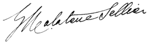 Signature de Germaine Malaterre-Sellier - Archives nationales (France)