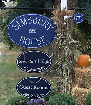 Simsbury House (1820 House) sign