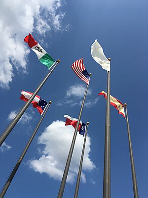 Six historical flags over texas