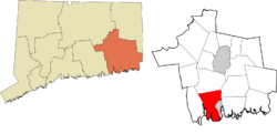 Waterford's location within the Southeastern Connecticut Planning Region and the state of Connecticut