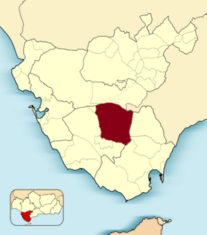 Municipal location in the Province of Cádiz