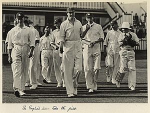 StateLibQld 1 233112 English cricket team at the test match held in Brisbane, 1928
