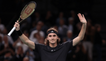 Stefanos Tsitsipas at the 2025 BNP Paribas Open in Indian Wells, California.