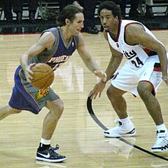 Steve Nash Andre Miller (cropped)