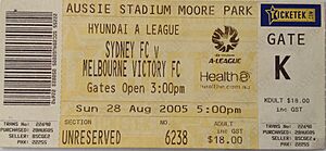 Sydney FC v Melbourne Victory FC ticket 28 August 2005