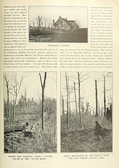 Federal positions south of the Plank Road