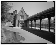 VIEW OF RAILROAD STATION, LOOKING NORTH - U. S. Military Academy, West Shore Railroad Passenger Station, West Point, Orange County, NY HABS NY,36-WEPO,1-29-1