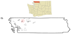 Location of Nooksack, Washington