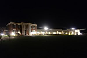 Woodneath Library Center at Night