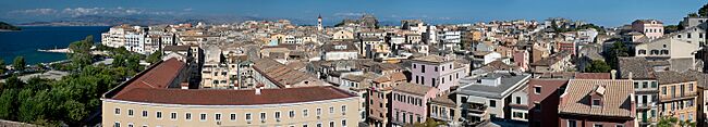 20100728 Corfu island old town panoramic Greece