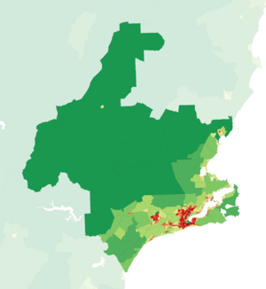 2023 NZ Census Population Density - Dunedin City