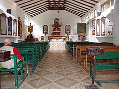 Aguas Calientes (Peru), interior of the church