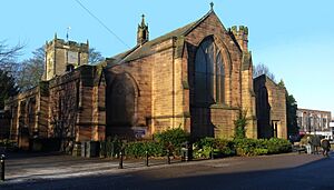 All Saints church, geograph 5237550 by Peter Mackenzie (retouch)