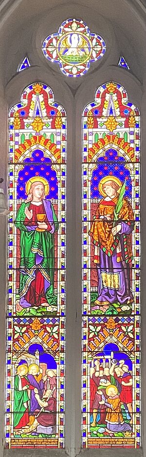 Anna Maria Jackson window (closeup) - St Margaret's Church, Leicester