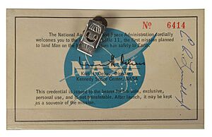 Apollo 11 Launch Pass Signed by Charles Lindbergh
