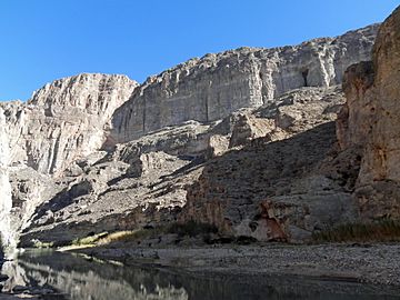 Boquillas Canyon and the Rio Grande in the Sierra del Carmen