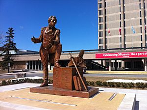 Brock University statue of its namesake