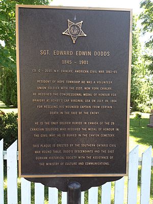 Canton, Ontario 9B - Plaque to Sgt. Edward Edwin Dodds