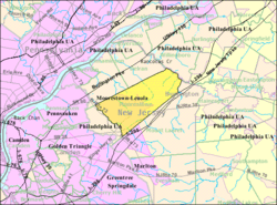 Census Bureau map of Moorestown, New Jersey