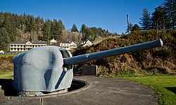 Coastal artillery gun at Fort Columbia State Park