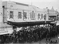 Crowd gathered at the opening of the new Town Hall, Auburn, New South Wales, 12 July 1927