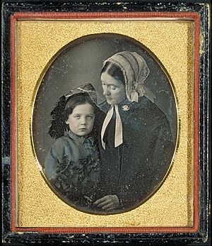 Daguerreotype Lydia Jackson Emerson and Edward Waldo Emerson 1840