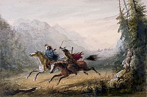 Escape from Blackfeet, by Alfred Jacob Miller, Walters Art Museum