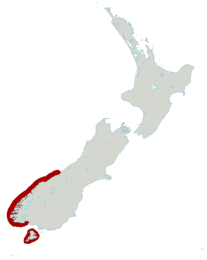 Fiordland Penguin distribution map.png