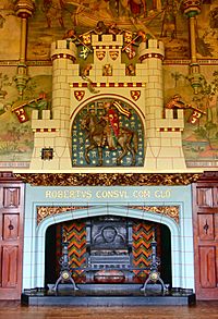Fireplace in Great Hall, Cardiff Castle3