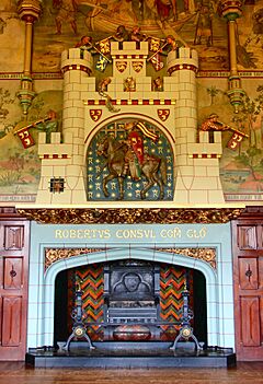 Fireplace in Great Hall, Cardiff Castle3