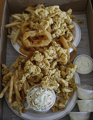 Fried clams Woodman's of Essex, Massachusetts