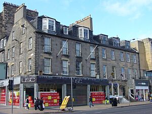 Georgian buildings in Princes Street, Edinburgh