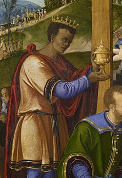 Girolamo da Santacroce - The Adoration of the Three Kings - Walters 37261 - Detail A.jpg
