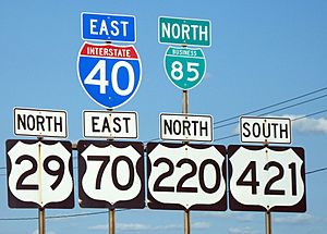 Greensboro road signs