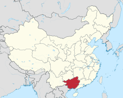 Guangxi in China (+all claims hatched)
