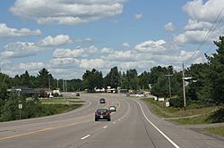 Looking north at downtown Hazelhurst on U.S. Route 51