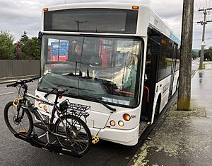 Horizons contracted bus with bike rack