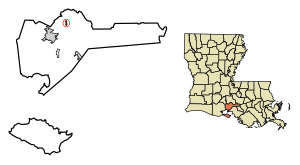 Location of Loreauville in Iberia Parish, Louisiana