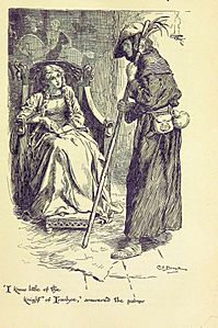 Illustration by C E Brock for Ivanhoe - opposite page046