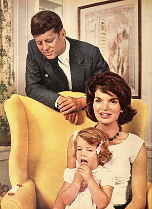 John, Jackie and Caroline Kennedy, 1960