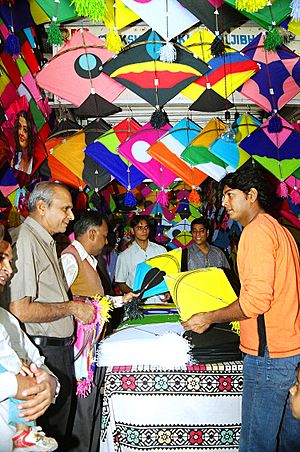 Kite shop in Lucknow
