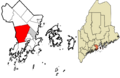 Knox County Maine incorporated and unincorporated areas Warren highlighted