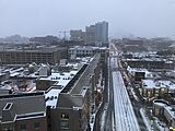 Looking east in Stadium Village, Minneapolis