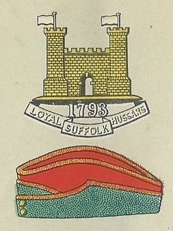 Loyal Suffolk Hussars Badge and Service Cap