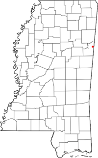 Location of Steens, Mississippi