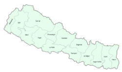 Location of Kingdom of Nepal