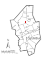 Map of Rohrsburg, Columbia County, Pennsylvania Highlighted